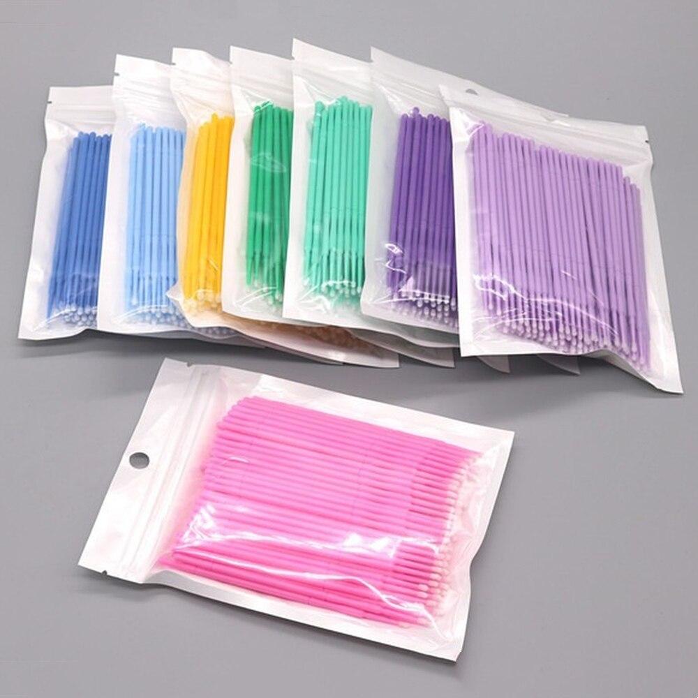 100pcs/lot Micro Brushes Make  - Eyelash Extension Uv Glue 评论和价格