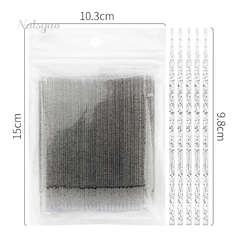100 Pcs Disposable Crystal Mic - Eyelash Extension Removal 评论和价格