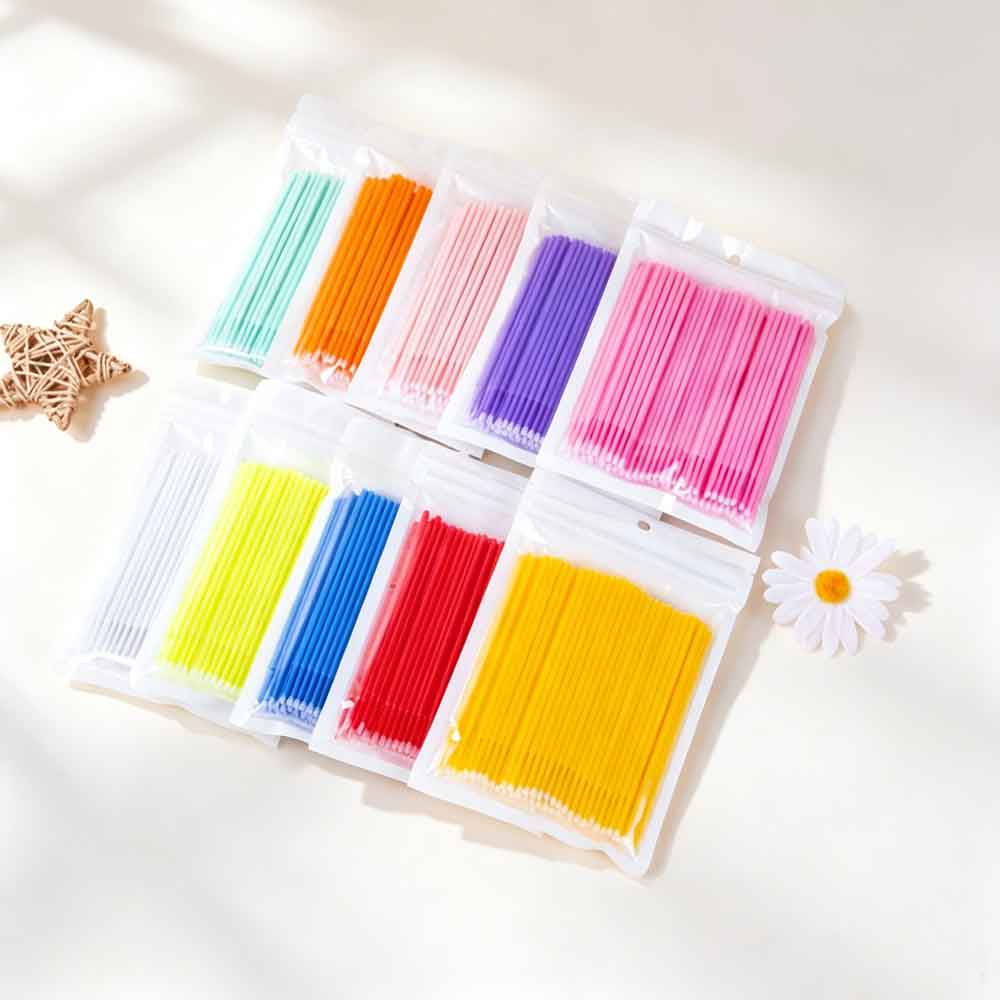 100PCS Removing Swab Micro Bru - Eyelash Extension Removal 评论和价格