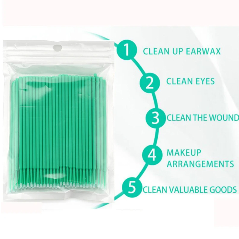 50/100PCS Disposable Micro Bru - Eyelash Extension Removal 评论和价格
