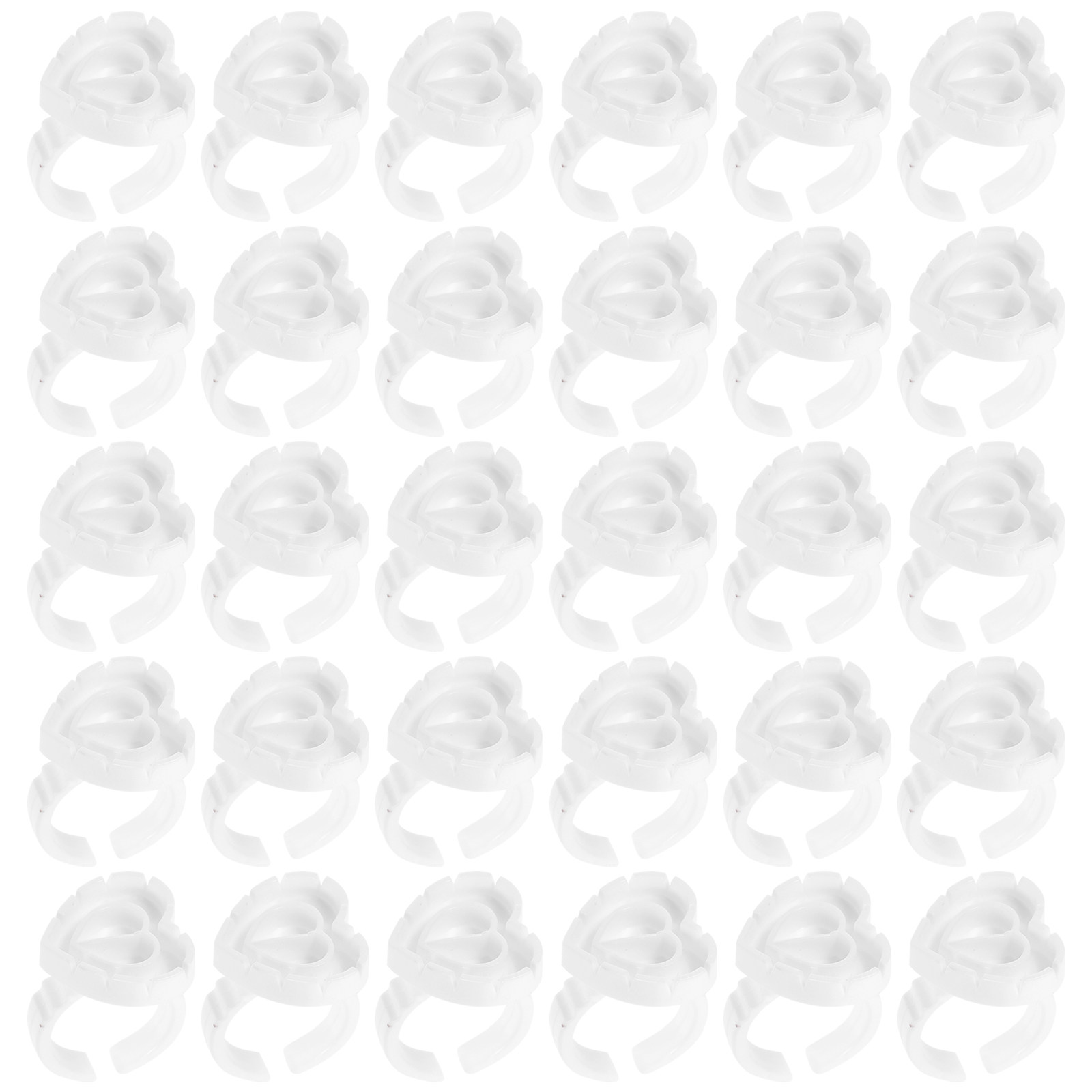 100Pcs Eyelash Glue Ring Holde - Eyelash Extension Process 评论和价格