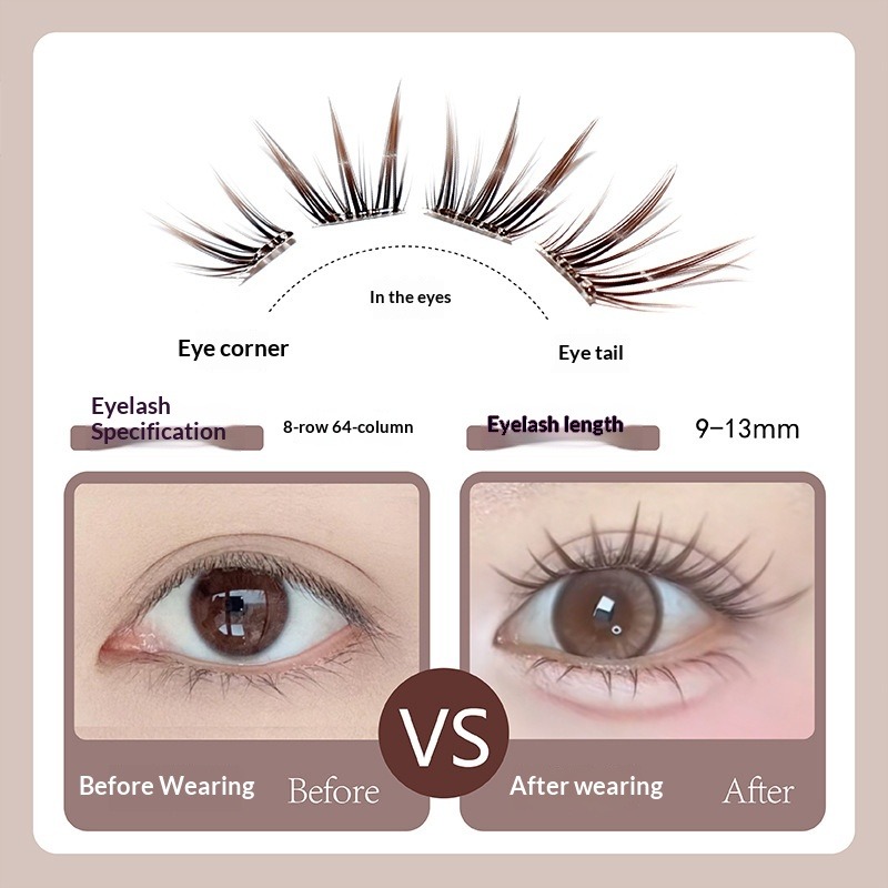 Glue-Free Dark Brown Fox Eye S - Eyelash Extension Uv Glue 评论和价格