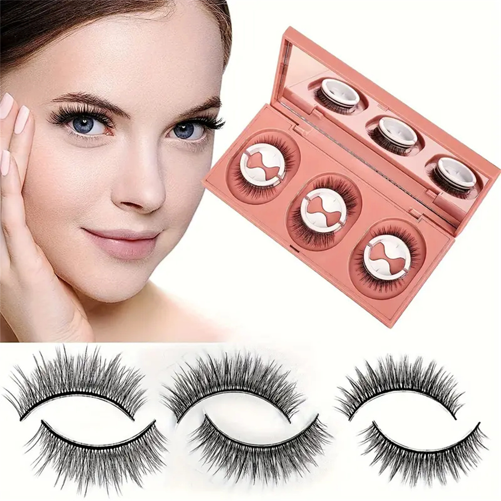 3 Pairs of Reusable False Eyel - Sensitive Lash Glue 评论和价格