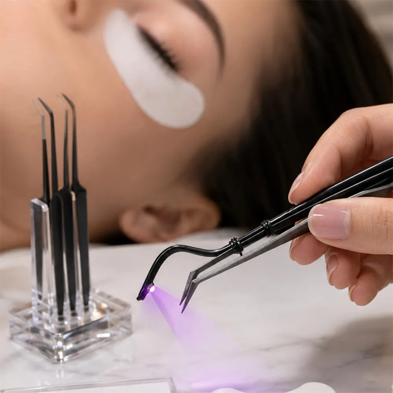Mini UV Lash Lamp Tweezers 2‑S - Eyelash Extension Uv Glue 评论和价格