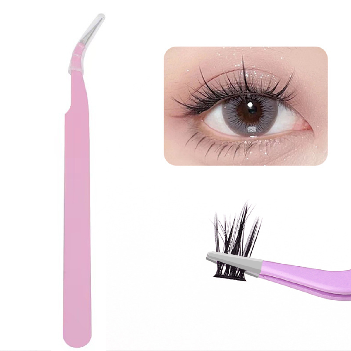 Precision False Eyelash Tweeze - Eyelash Extension Process 评论和价格