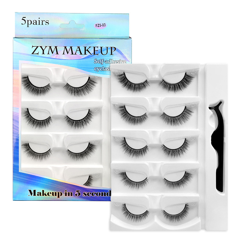 5 Pairs Glue-free Self-adhesiv - Eyelash Extension Uv Glue 评论和价格